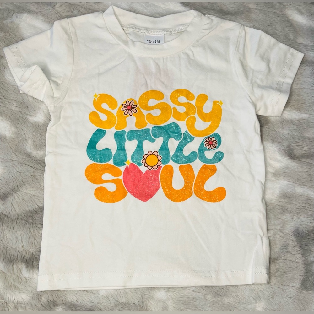 Sassy Little Soul Kids' White Graphic Tee